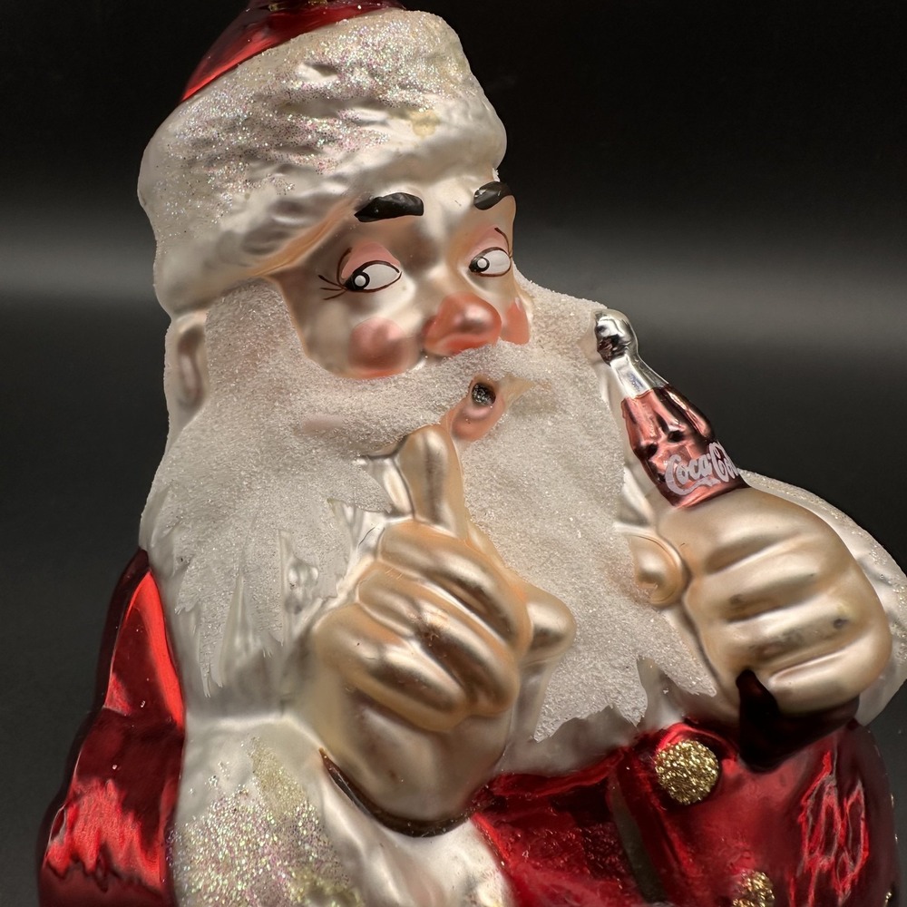 KURT ADLER‎ POLONAISE COCA-COLA SANTA CHRISTMAS ORNAMENT 6.5"